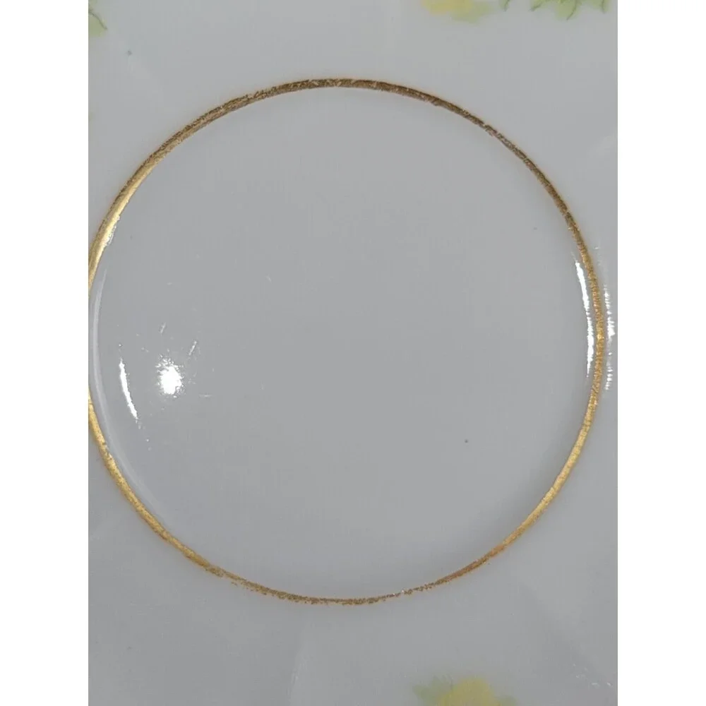 Antique Elite‎ France Higgins Seiter New York Floral Saucers 6 pc 1896-1920 Mark